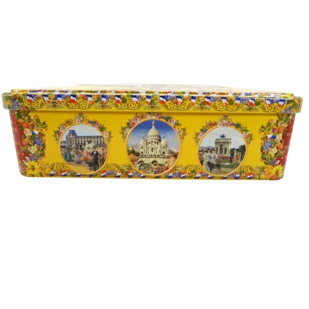 La Cure Gourmande Paris Tin Yellow French Landmark Belle Epoque‎ Metal Box